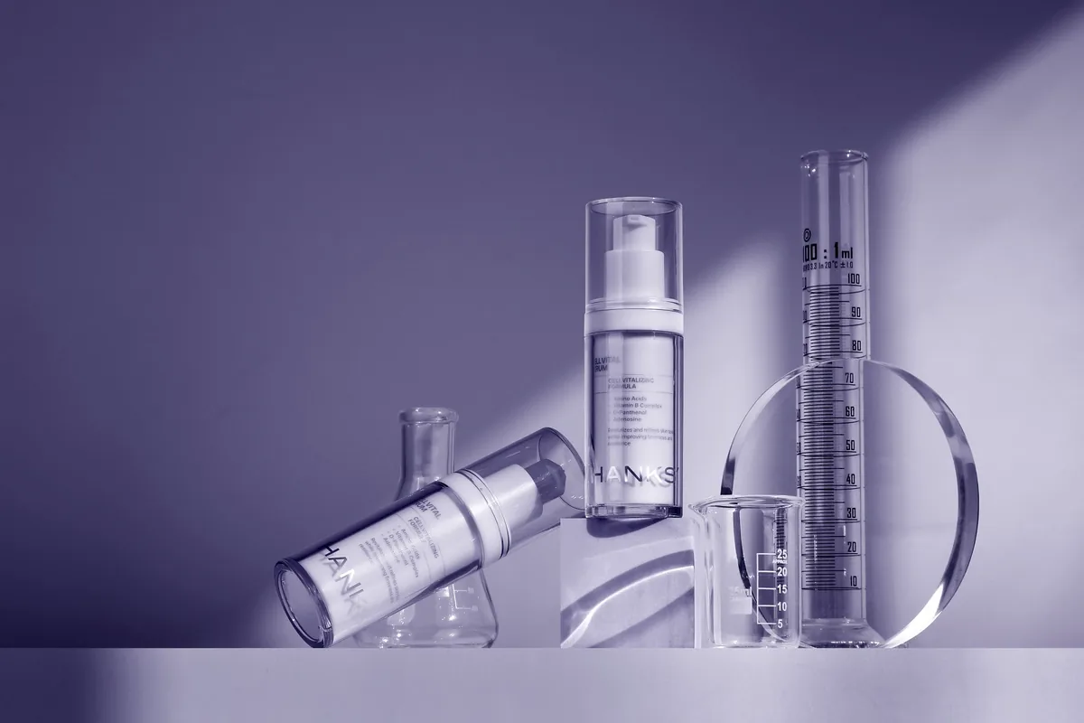 HANKS' serum with laboratory instruments